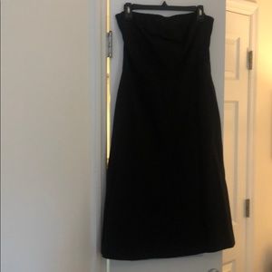 Strapless black dress